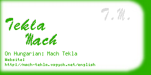 tekla mach business card